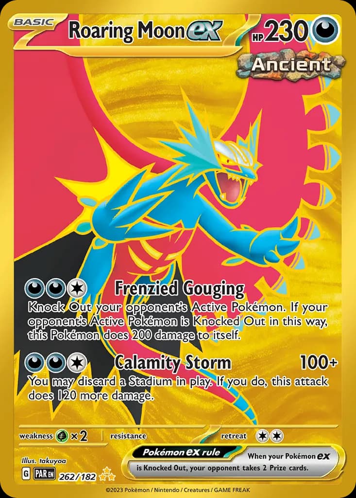 Roaring Moon ex — Paradox Rift 262 Pokémon card