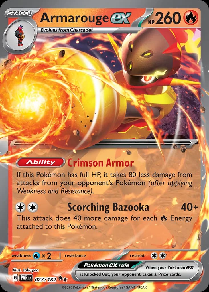 Armarouge ex — Paradox Rift 27 Pokémon card