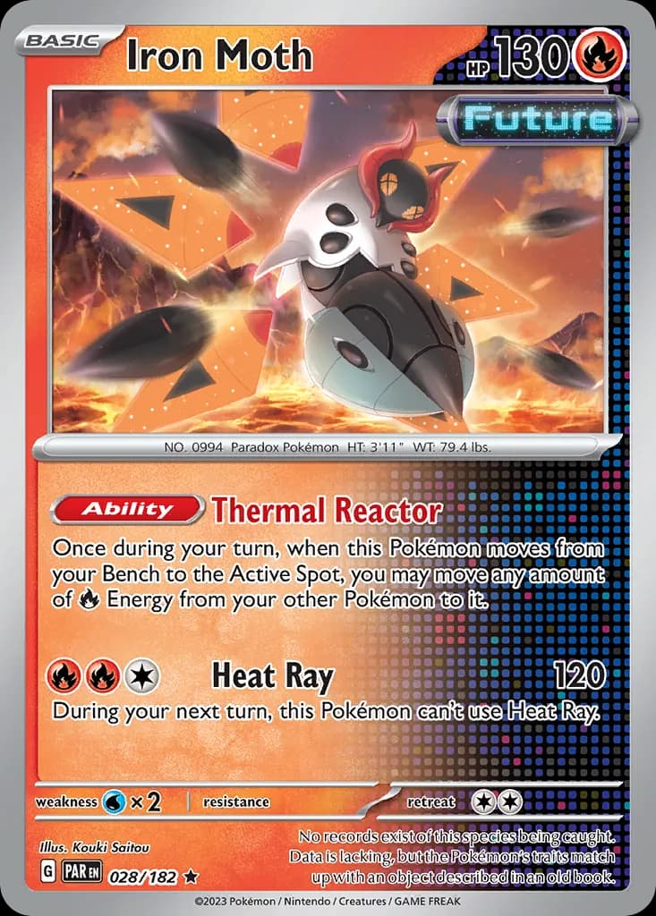 Iron Moth — Paradox Rift 28 Pokémon card