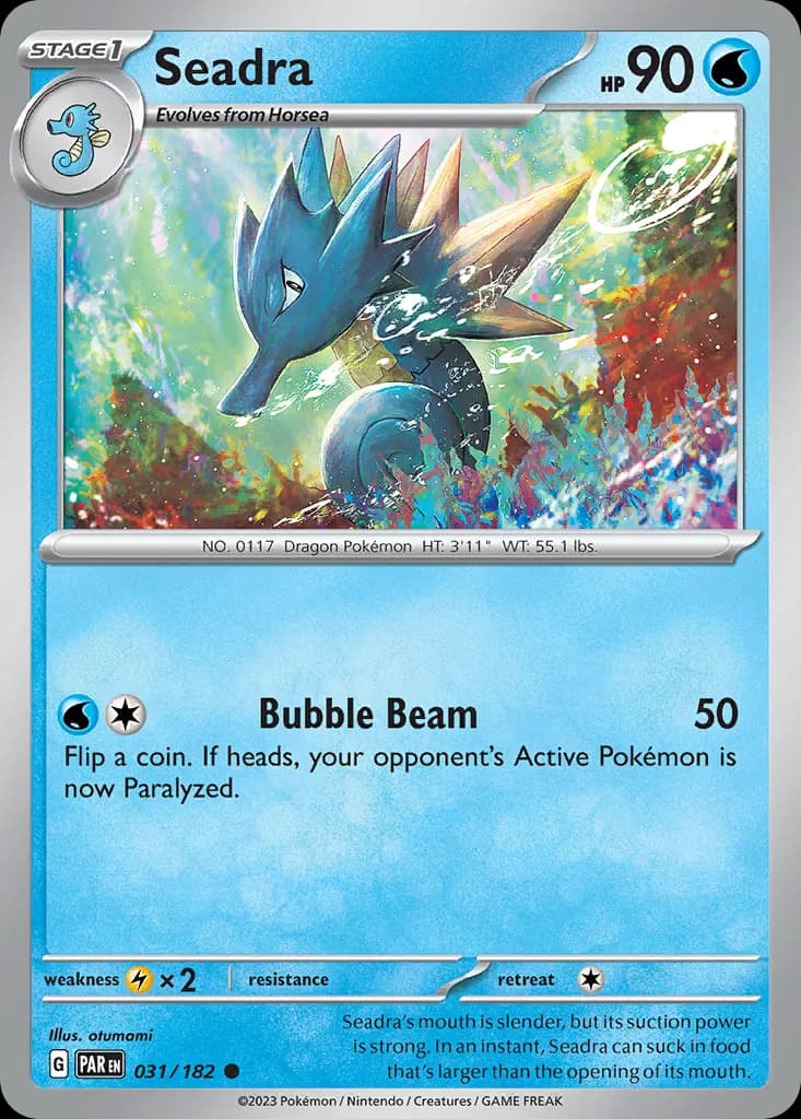 Seadra — Paradox Rift 31 Pokémon card