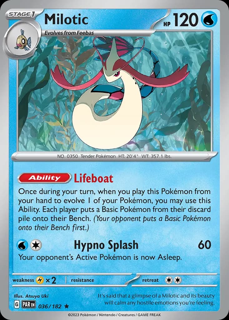 Milotic — Paradox Rift 36 Pokémon card
