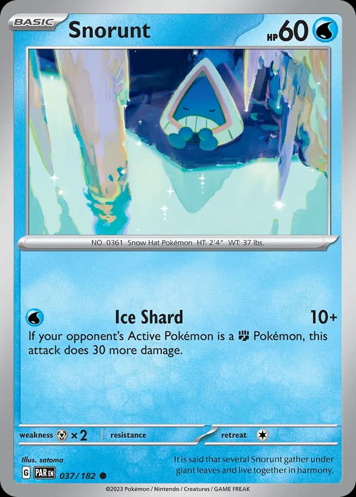 Snorunt — Paradox Rift 37 Pokémon card