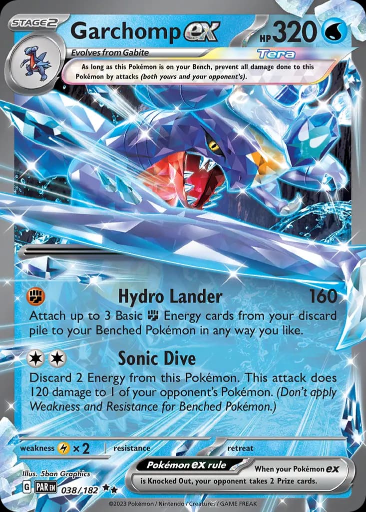 Garchomp ex — Paradox Rift 38 Pokémon card