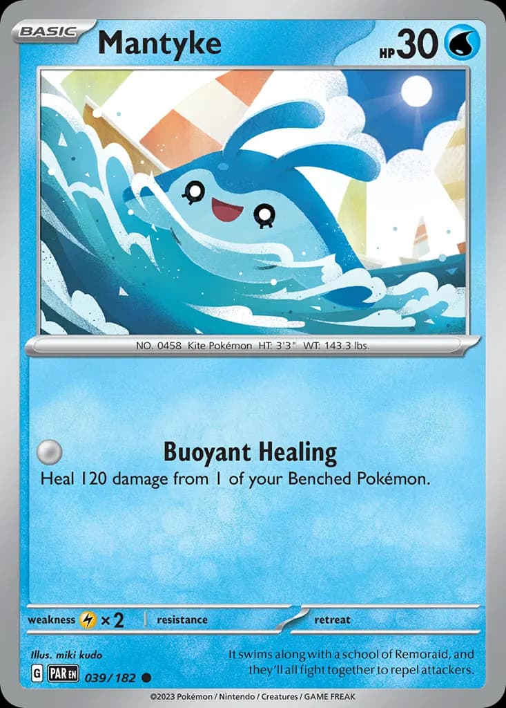 Mantyke — Paradox Rift 39 Pokémon card