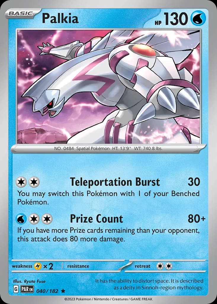 Palkia — Paradox Rift 40 Pokémon card