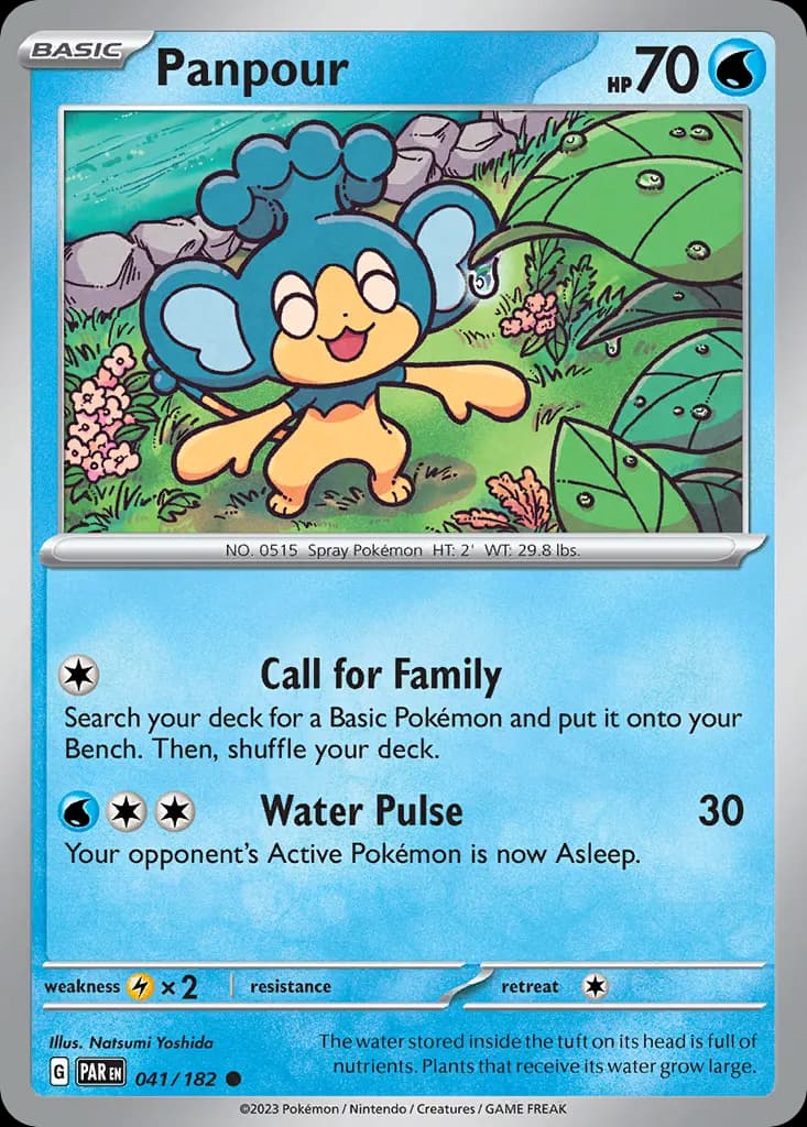 Panpour — Paradox Rift 41 Pokémon card