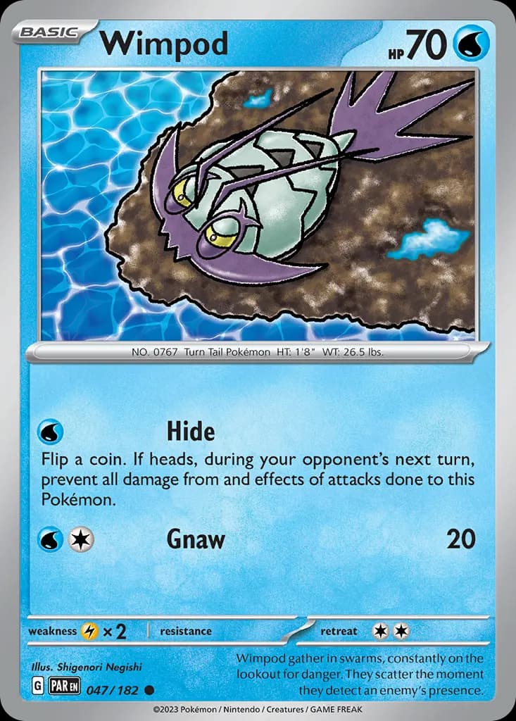 Wimpod — Paradox Rift 47 Pokémon card