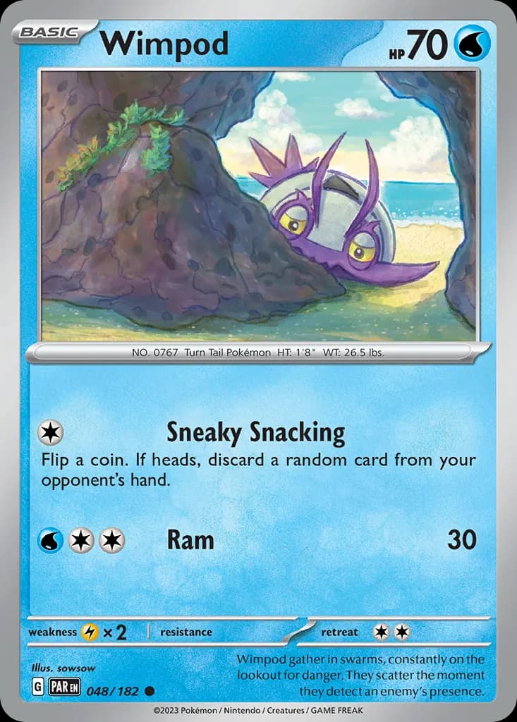 Wimpod — Paradox Rift 48 Pokémon card