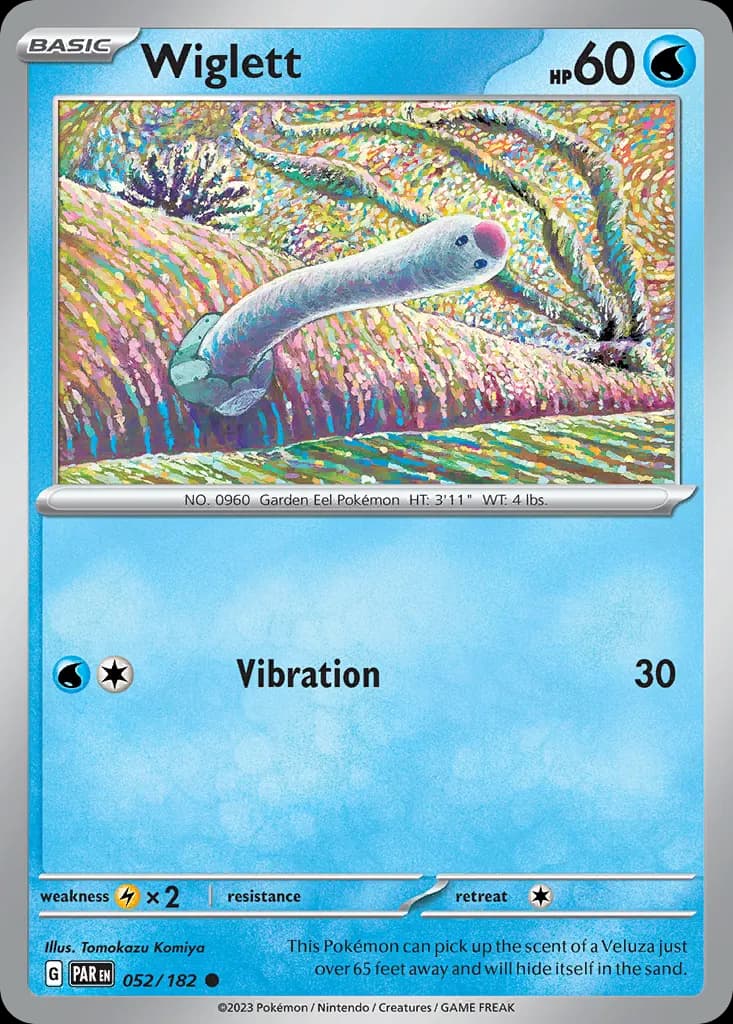 Wiglett — Paradox Rift 52 Pokémon card