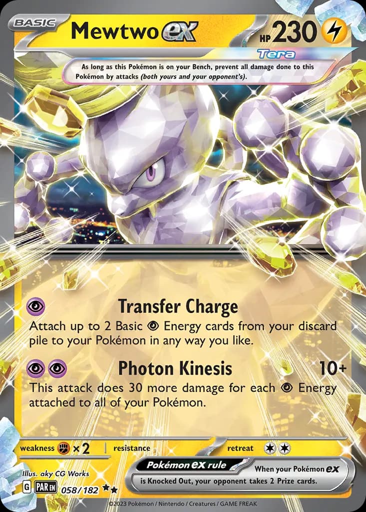 Mewtwo ex — Paradox Rift 58 Pokémon card