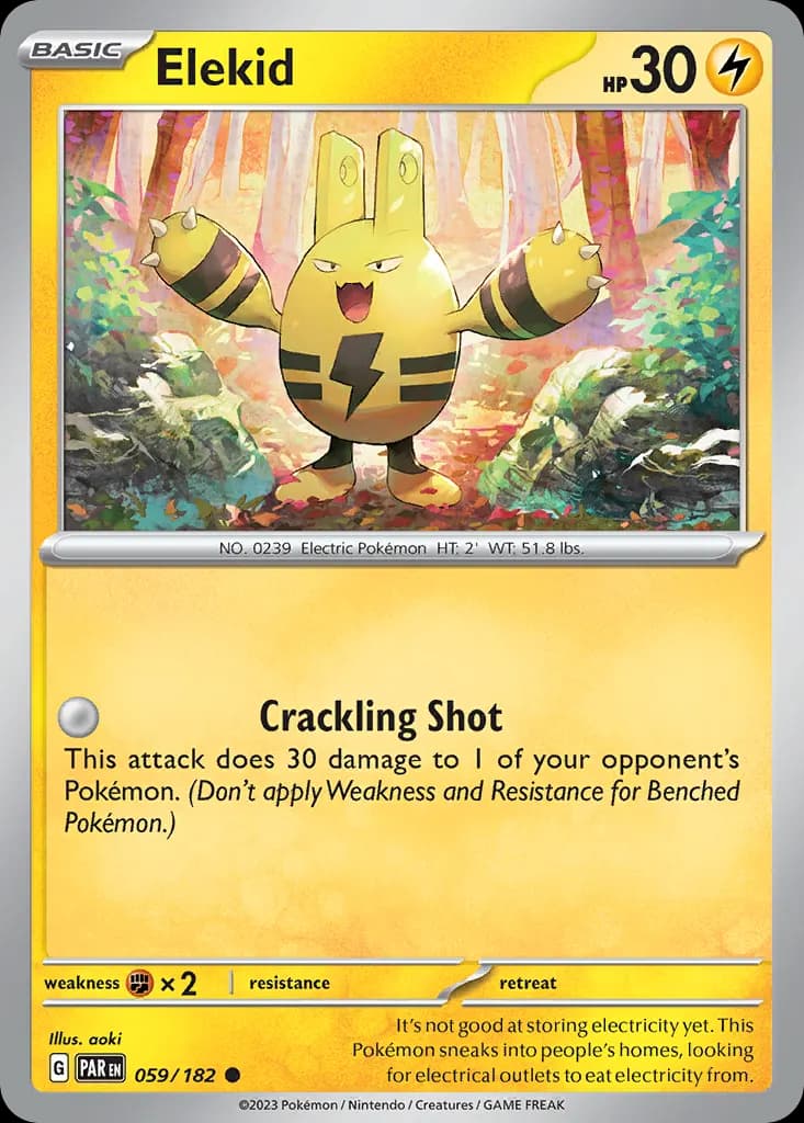 Elekid — Paradox Rift 59 Pokémon card