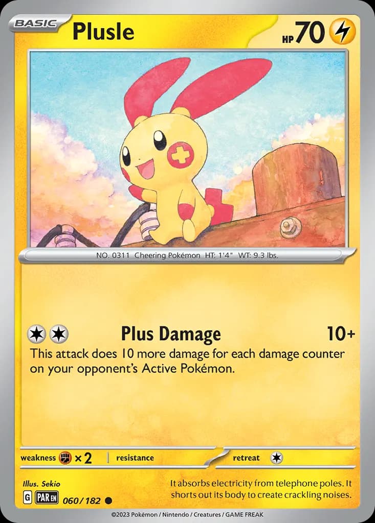 Plusle — Paradox Rift 60 Pokémon card