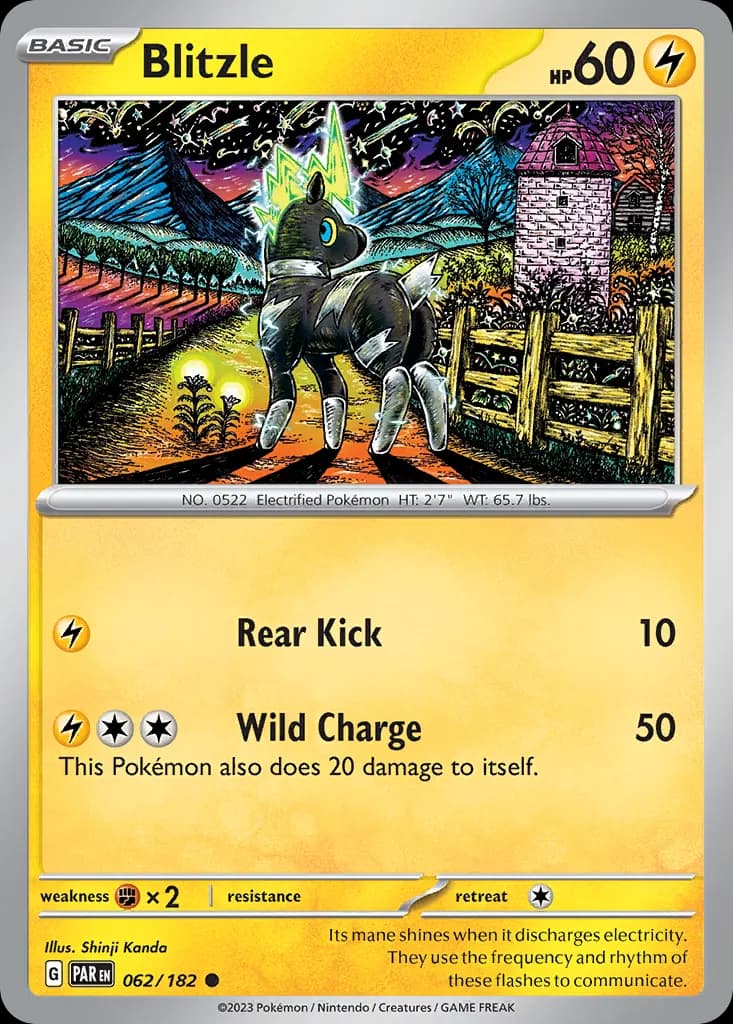Blitzle — Paradox Rift 62 Pokémon card