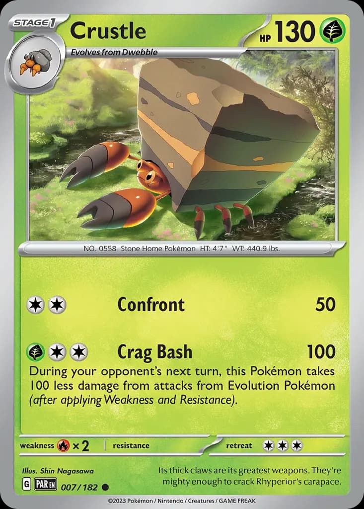 Crustle — Paradox Rift 7 Pokémon card