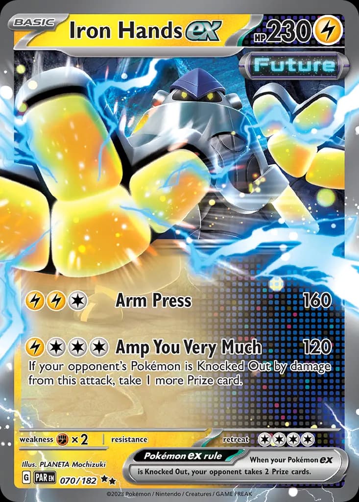 Iron Hands ex — Paradox Rift 70 Pokémon card