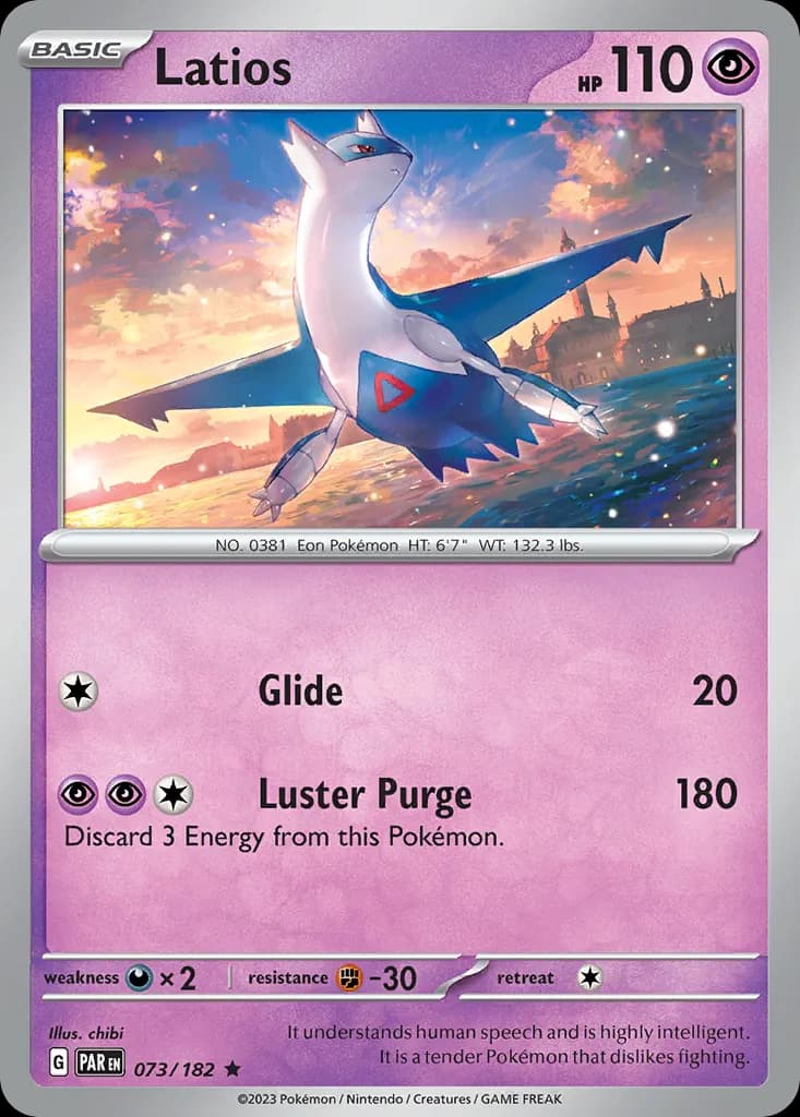 Latios — Paradox Rift 73 Pokémon card