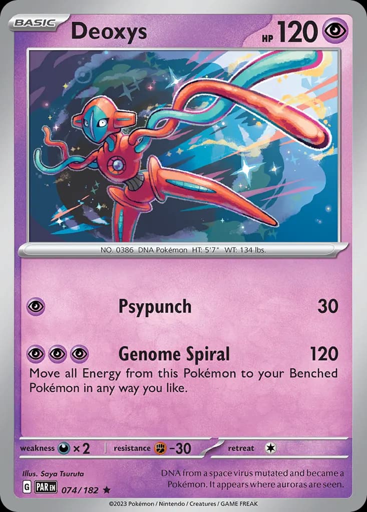 Deoxys — Paradox Rift 74 Pokémon card