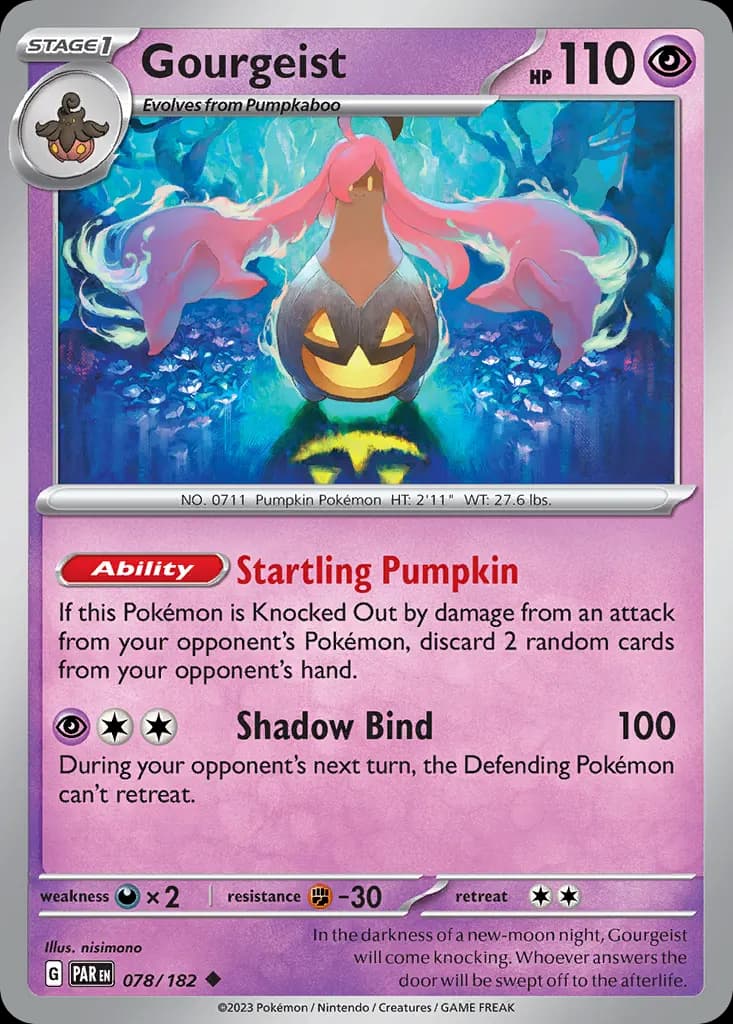 Gourgeist — Paradox Rift 78 Pokémon card