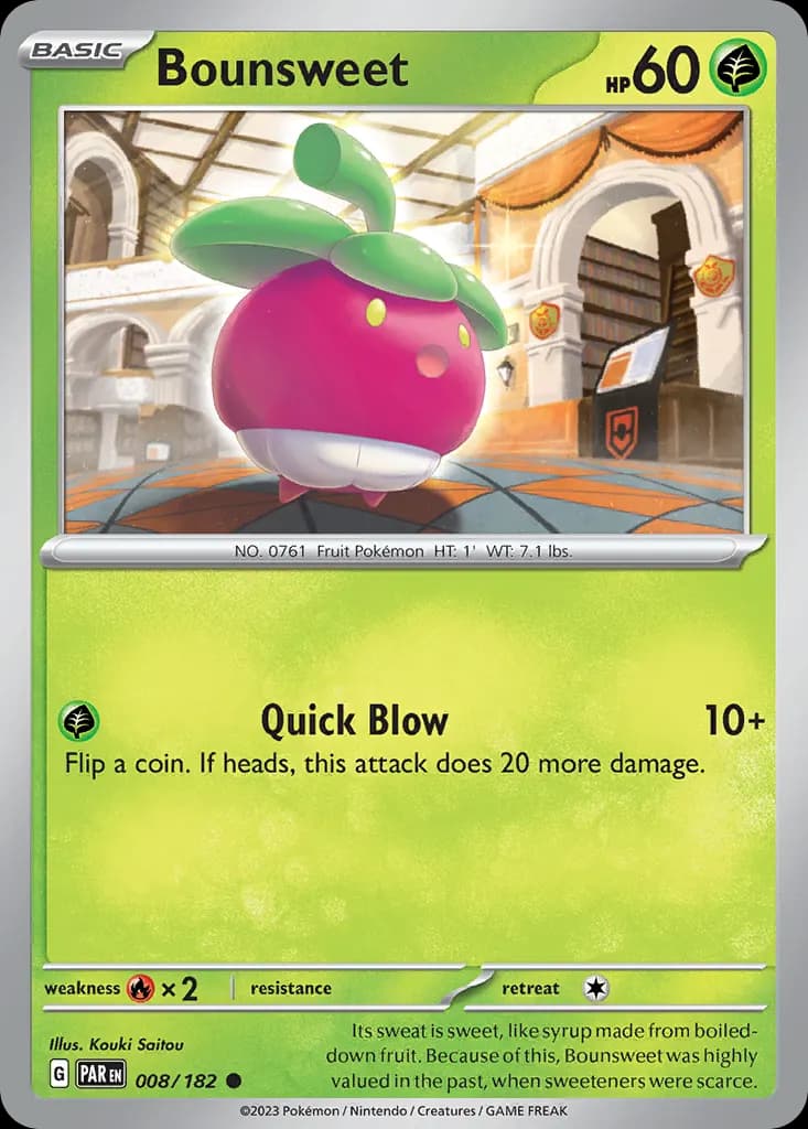 Bounsweet — Paradox Rift 8 Pokémon card
