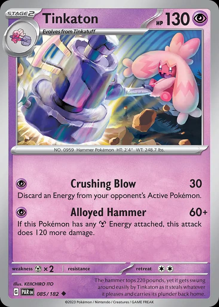 Tinkaton — Paradox Rift 85 Pokémon card