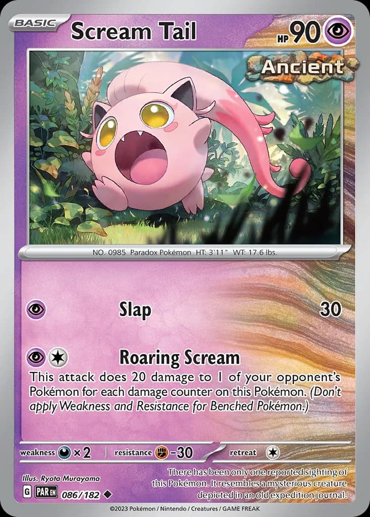 Scream Tail — Paradox Rift 86 Pokémon card