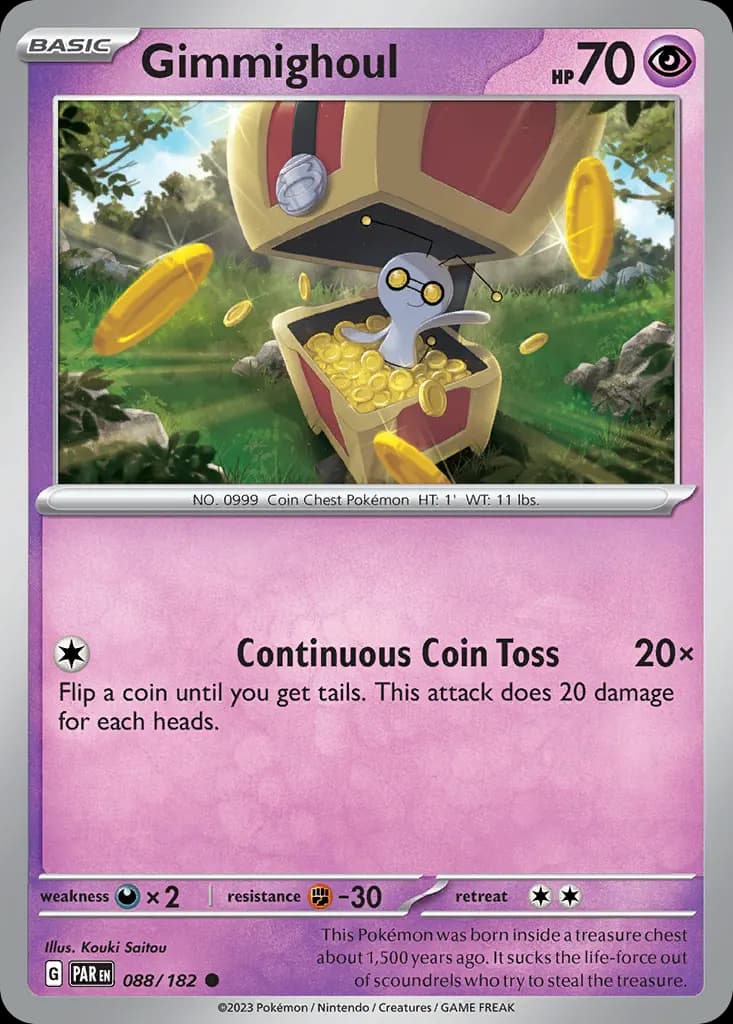 Gimmighoul — Paradox Rift 88 Pokémon card