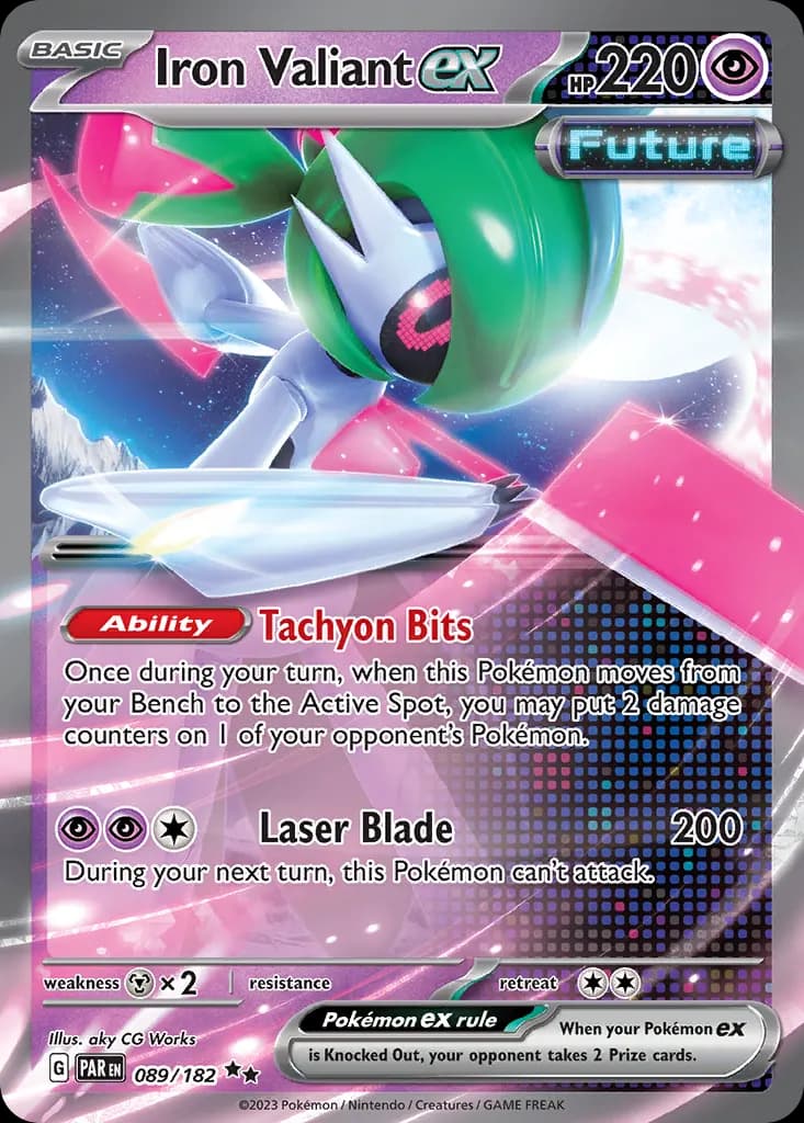 Iron Valiant ex — Paradox Rift 89 Pokémon card