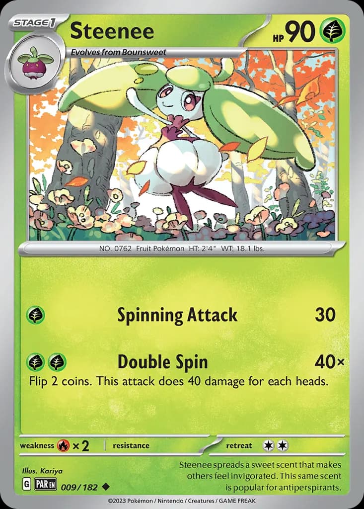 Steenee — Paradox Rift 9 Pokémon card