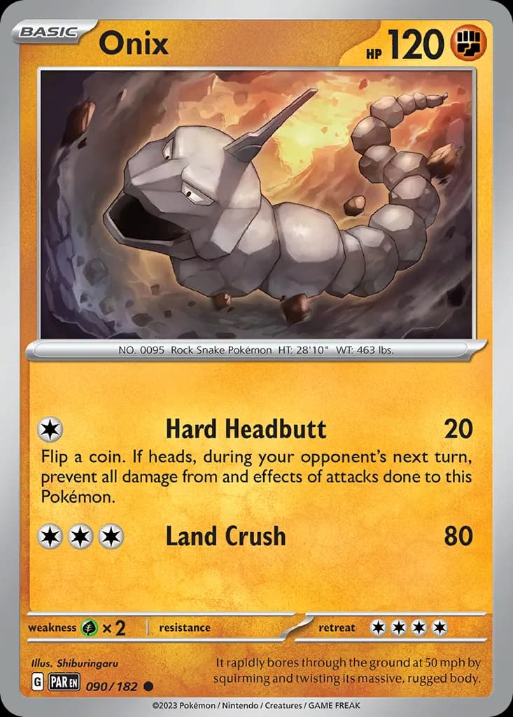 Onix — Paradox Rift 90 Pokémon card