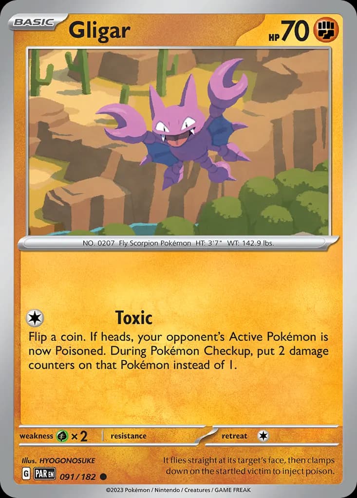 Gligar — Paradox Rift 91 Pokémon card