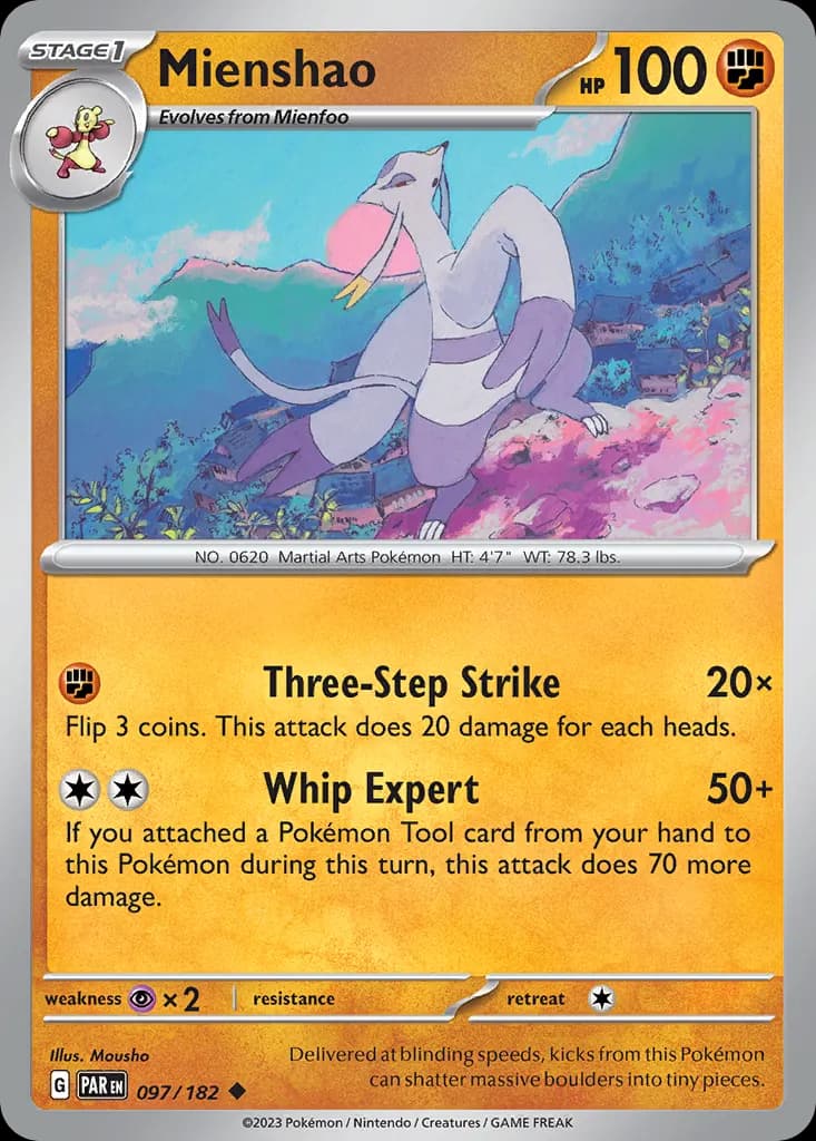 Mienshao — Paradox Rift 97 Pokémon card