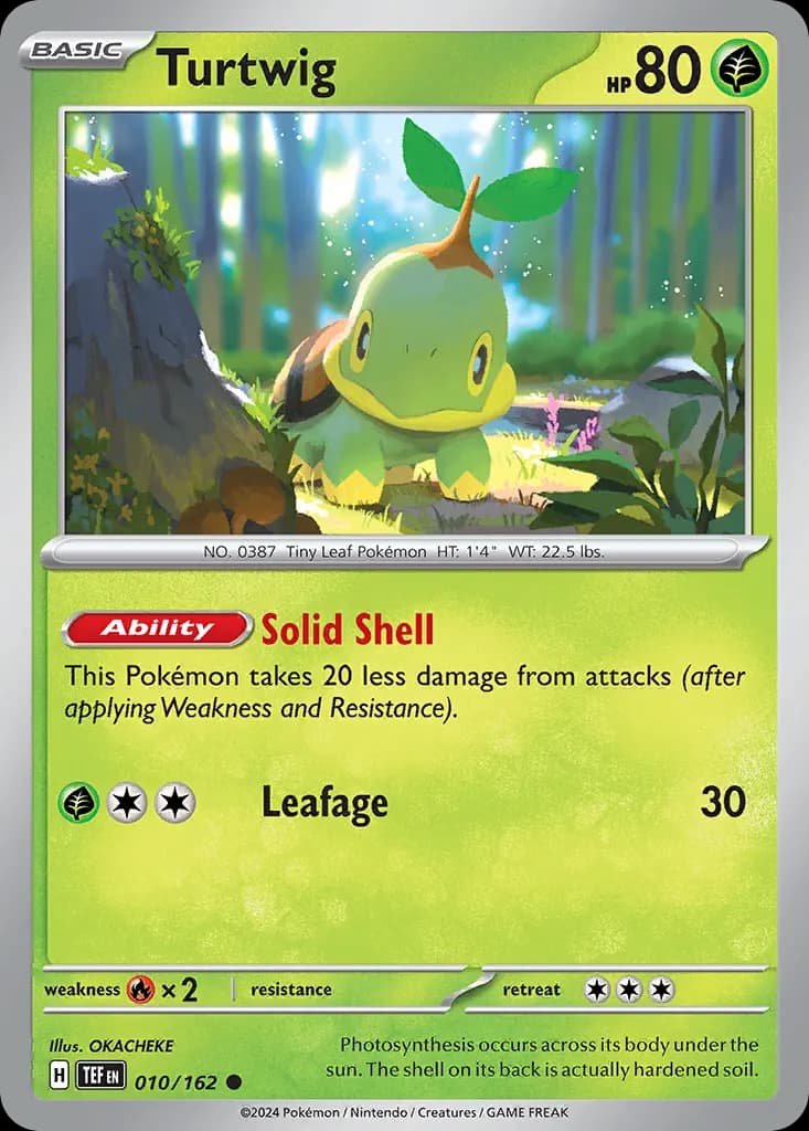 Turtwig — Temporal Forces 10 Pokémon card