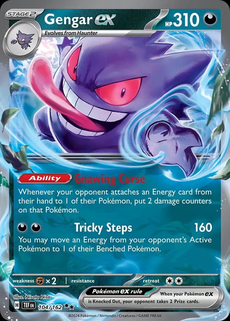 Gengar ex — Temporal Forces 104 Pokémon card