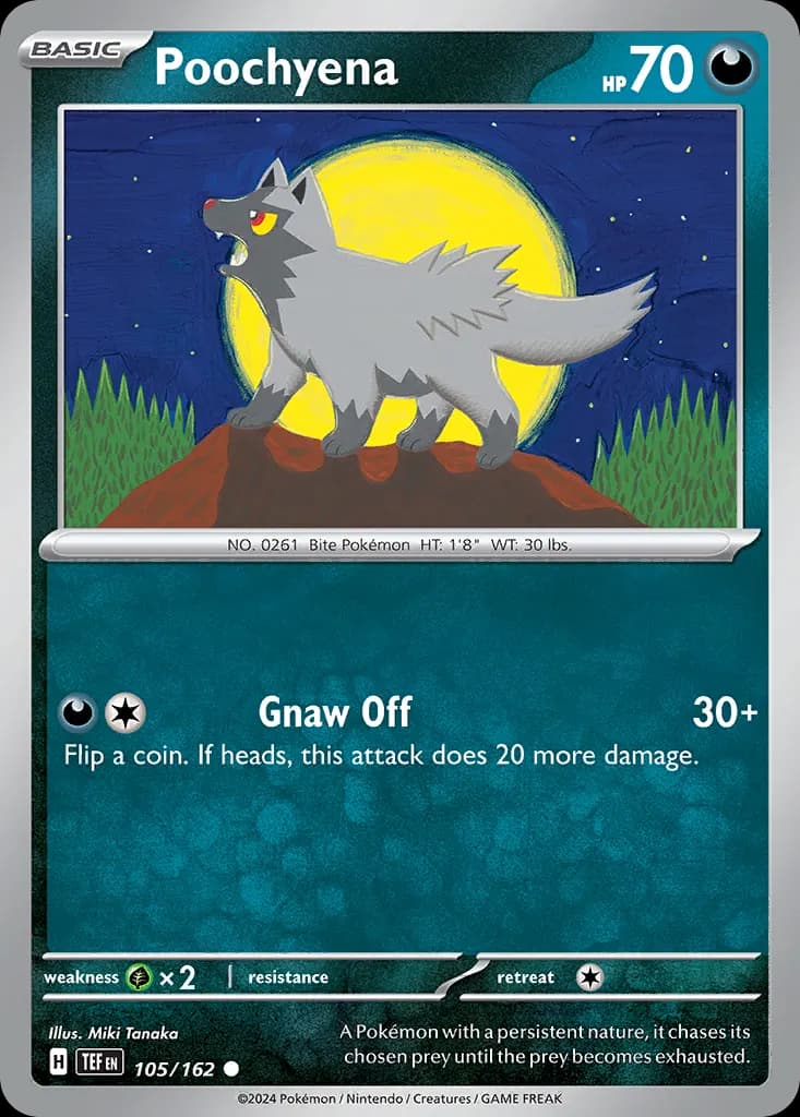 Poochyena — Temporal Forces 105 Pokémon card
