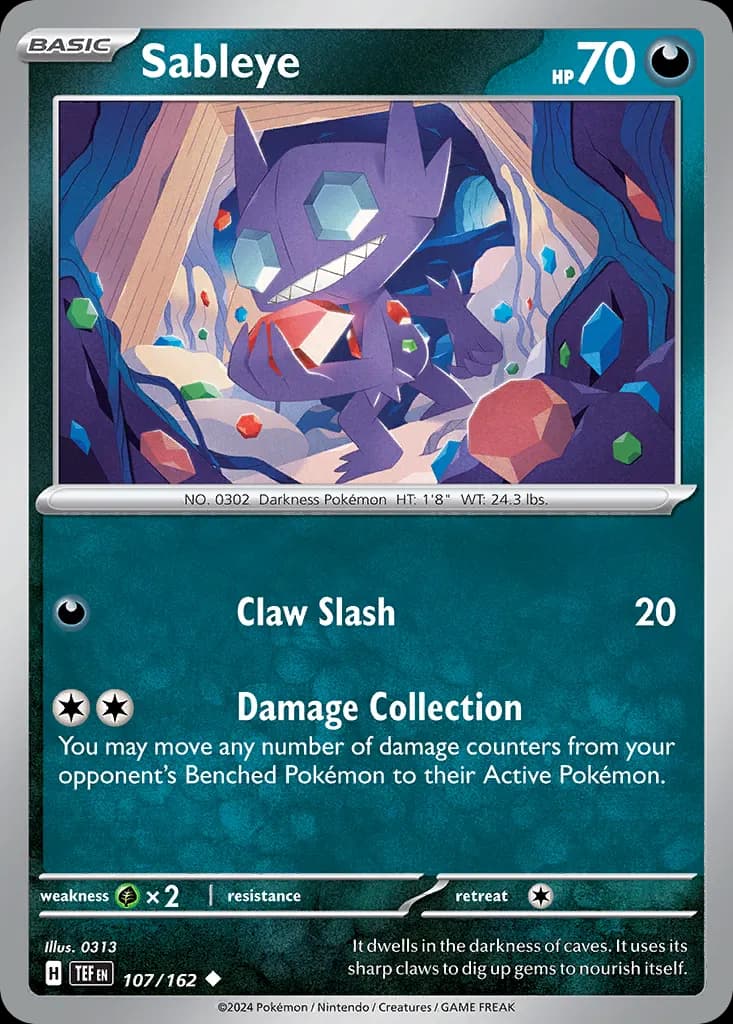 Sableye — Temporal Forces 107 Pokémon card