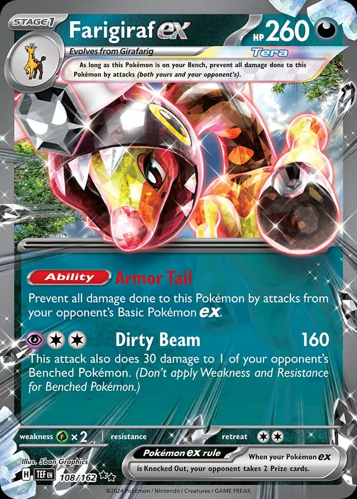 Farigiraf ex — Temporal Forces 108 Pokémon card