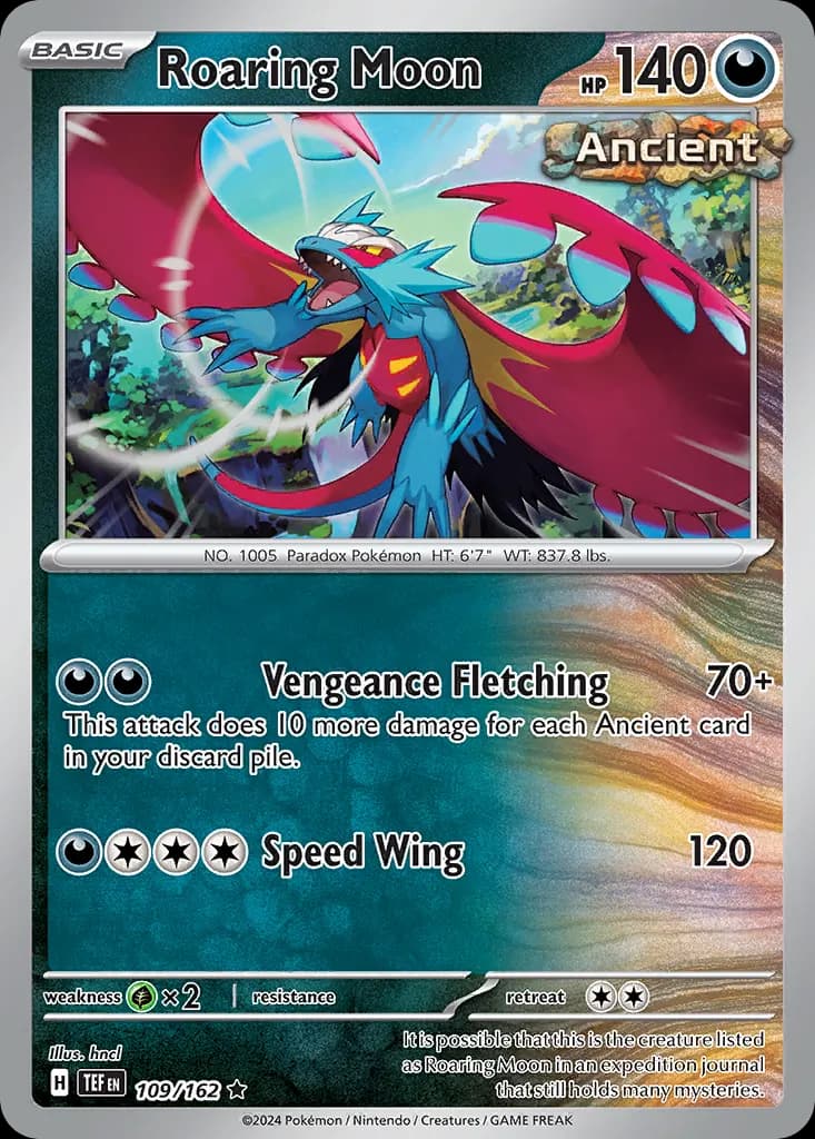 Roaring Moon — Temporal Forces 109 Pokémon card