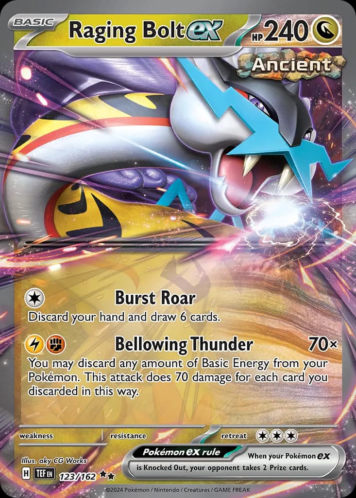 Raging Bolt ex — Temporal Forces 123 Pokémon card