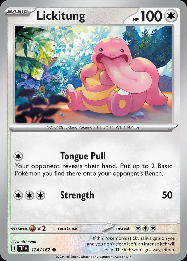 Lickitung — Temporal Forces 124 Pokémon card
