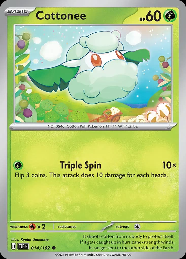 Cottonee — Temporal Forces 14 Pokémon card