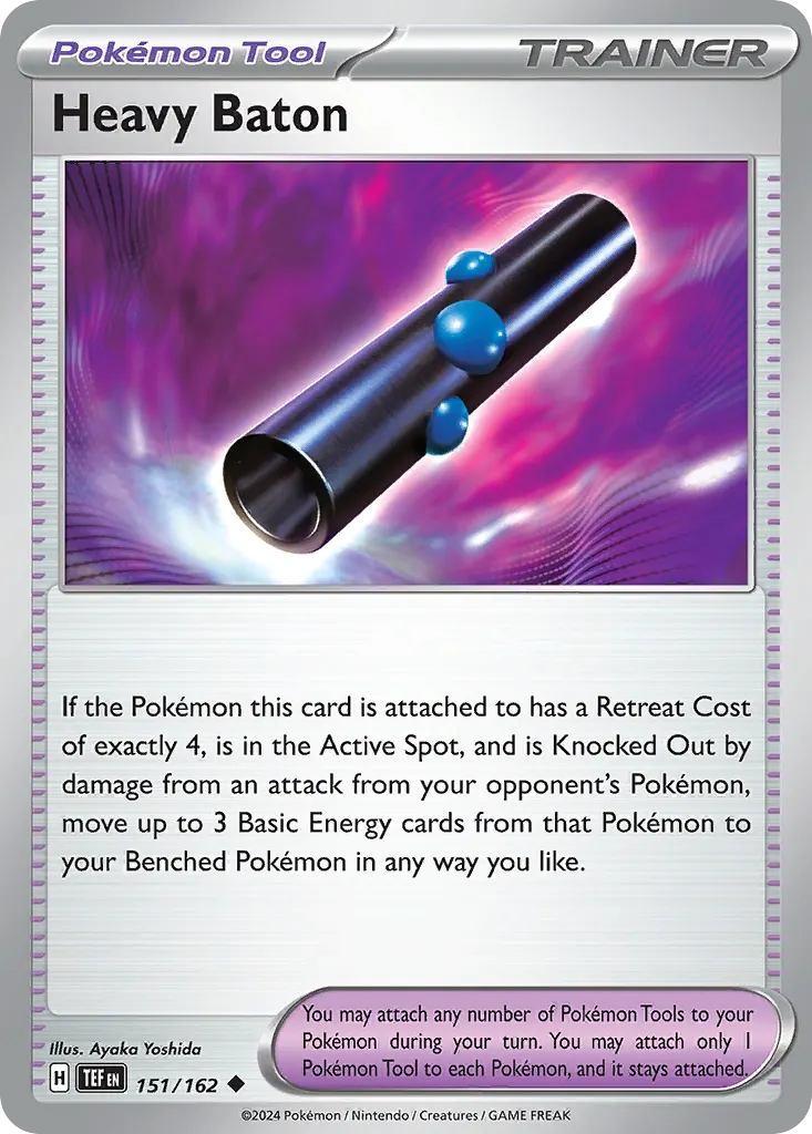 Heavy Baton — Temporal Forces 151 Pokémon card