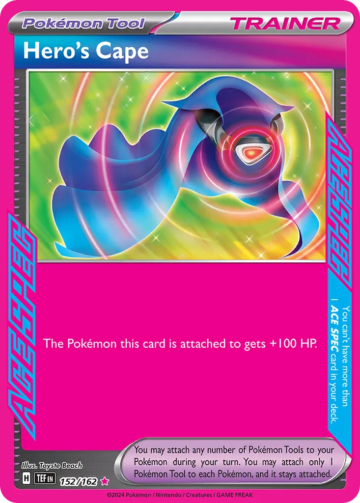 Hero's Cape — Temporal Forces 152 Pokémon card