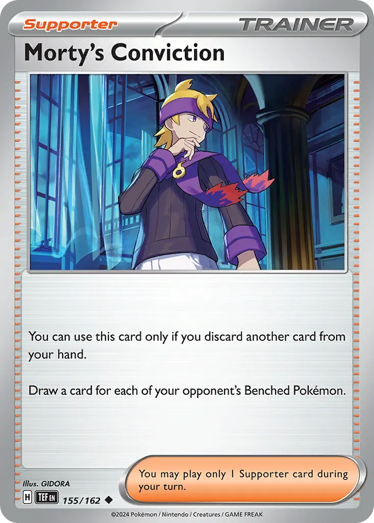 Morty's Conviction — Temporal Forces 155 Pokémon card