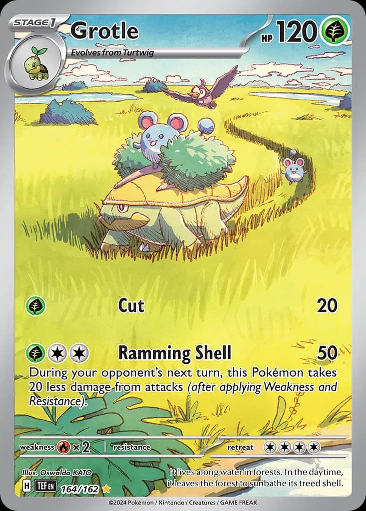 Grotle — Temporal Forces 164 Pokémon card