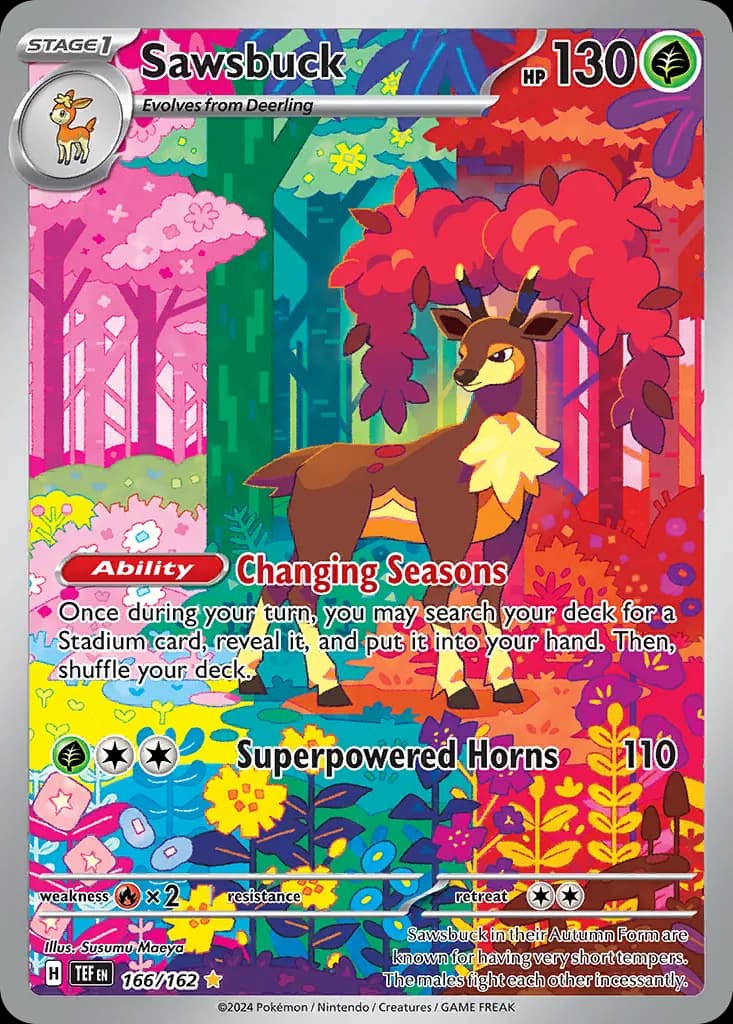 Sawsbuck — Temporal Forces 166 Pokémon card