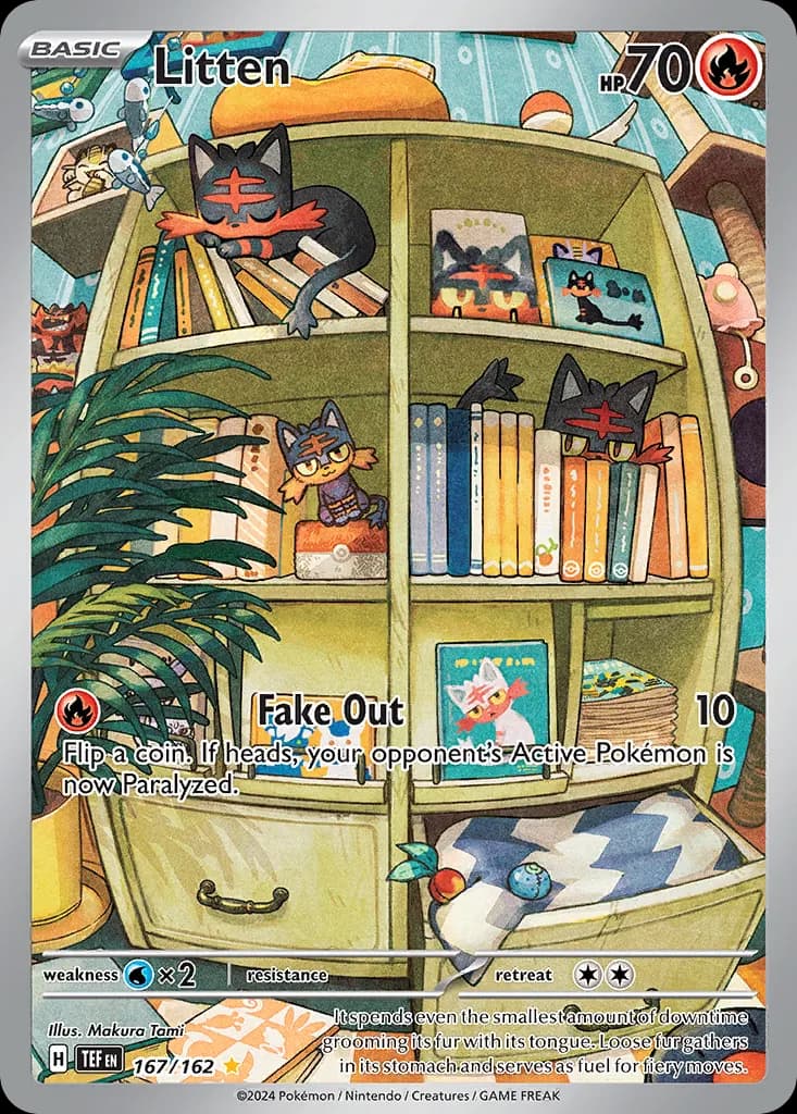 Litten — Temporal Forces 167 Pokémon card