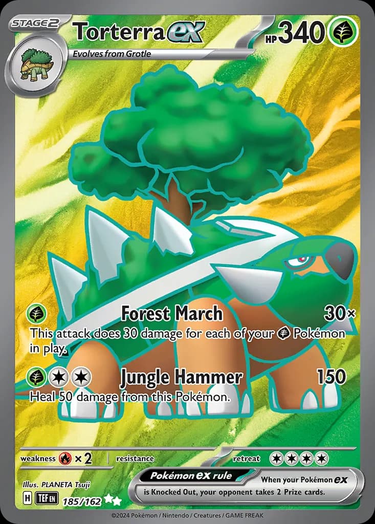 Torterra ex — Temporal Forces 185 Pokémon card