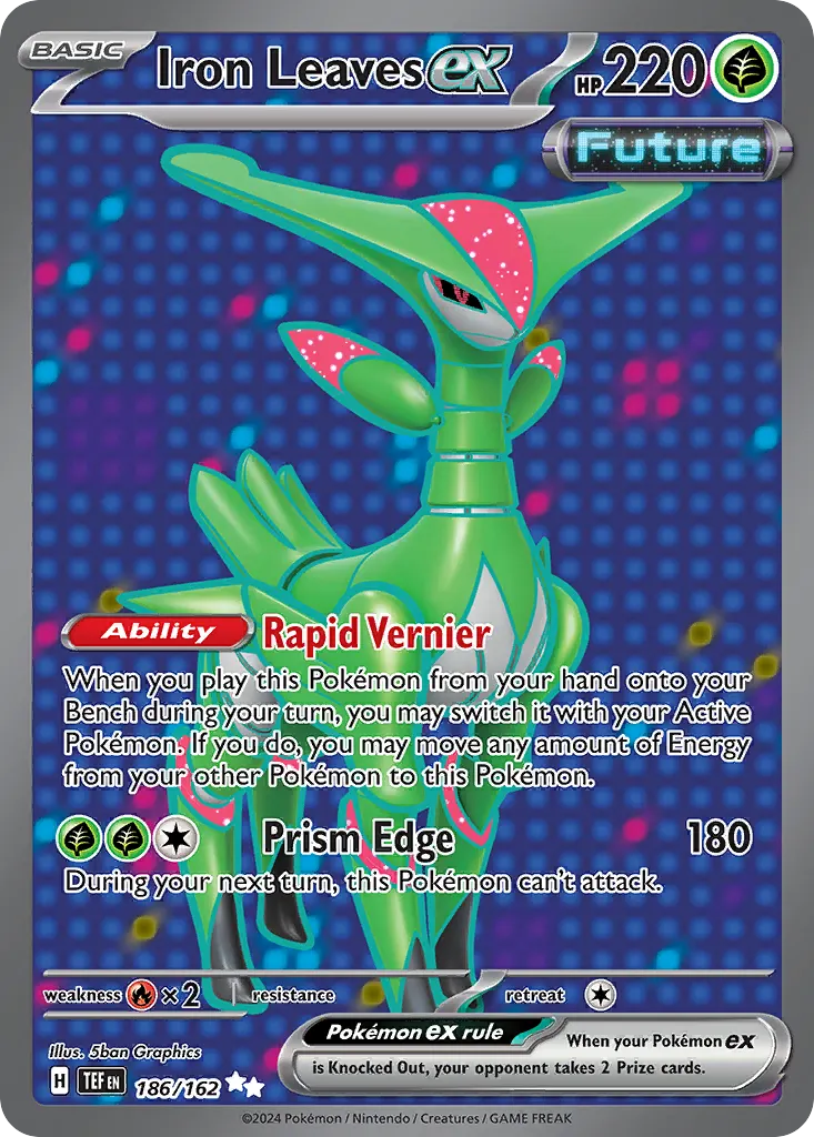 Iron Leaves ex — Temporal Forces 186 Pokémon card