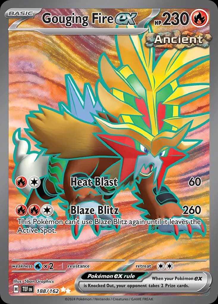 Gouging Fire ex — Temporal Forces 188 Pokémon card