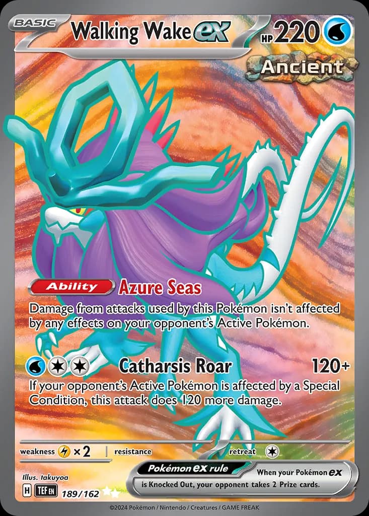 Walking Wake ex — Temporal Forces 189 Pokémon card